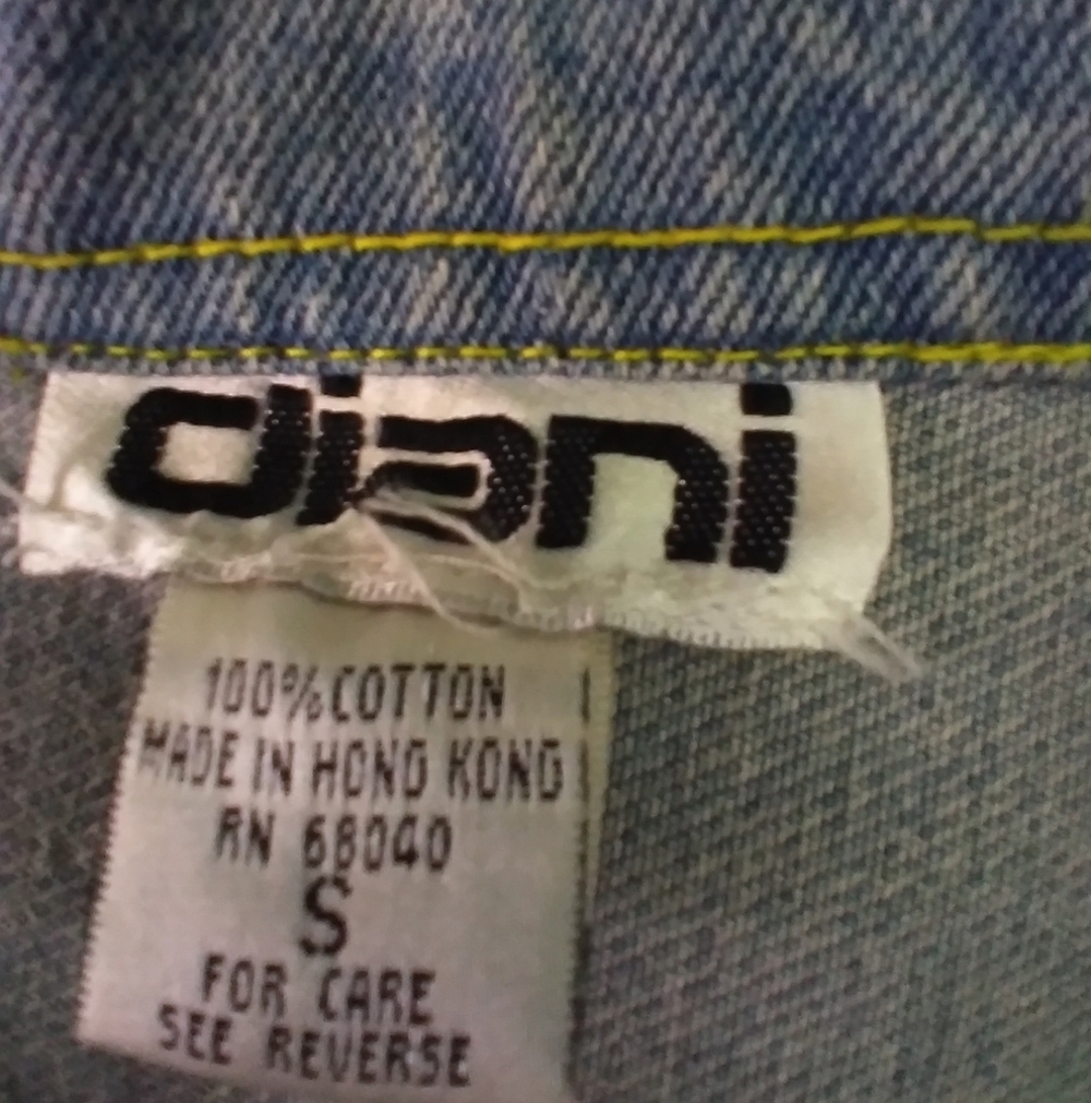 Diani sequins design jean  jacket size small baggy - Picture 6 of 12